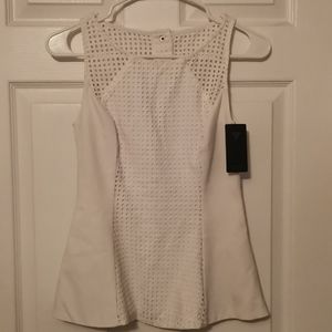 Guess peplum eyelet top
